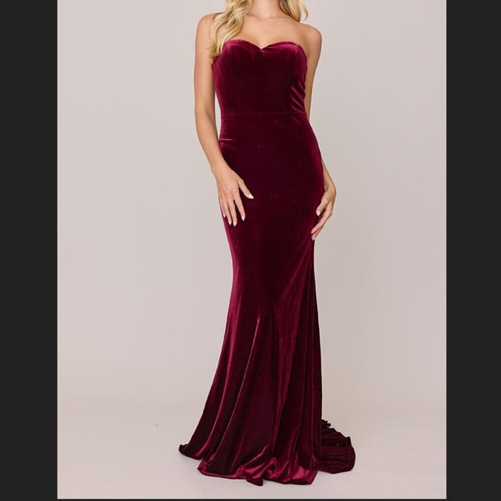 Revelry Burgundy Velvet Gown
